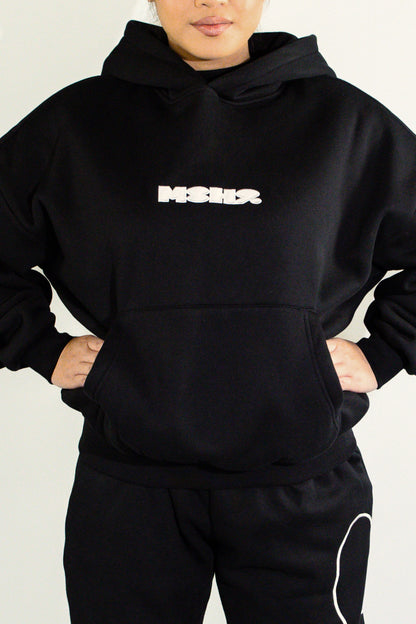Core Hoodie Black / White Logo