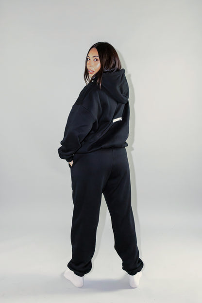 Core Hoodie Black / White Logo