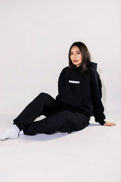 Core Hoodie Black / White Logo
