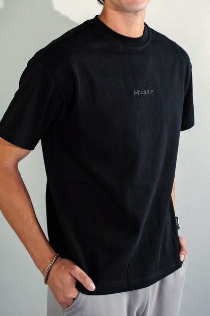 Core Tee Black / Black Logo