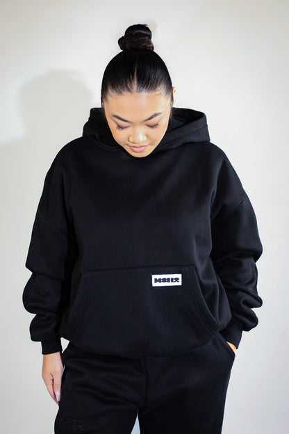 Signature Hoodie Black / White Logo