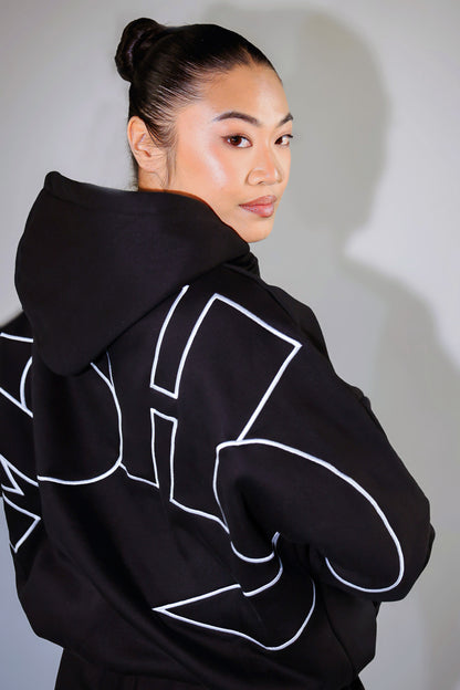 Signature Hoodie Black / White Logo
