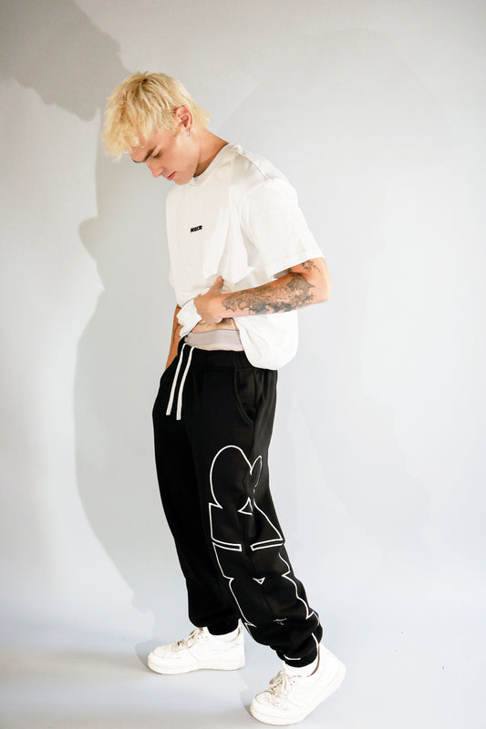 Signature Pants Black / White Logo