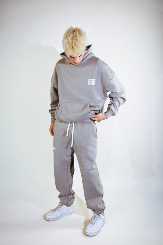 Triple Hoodie Grey / White Logo