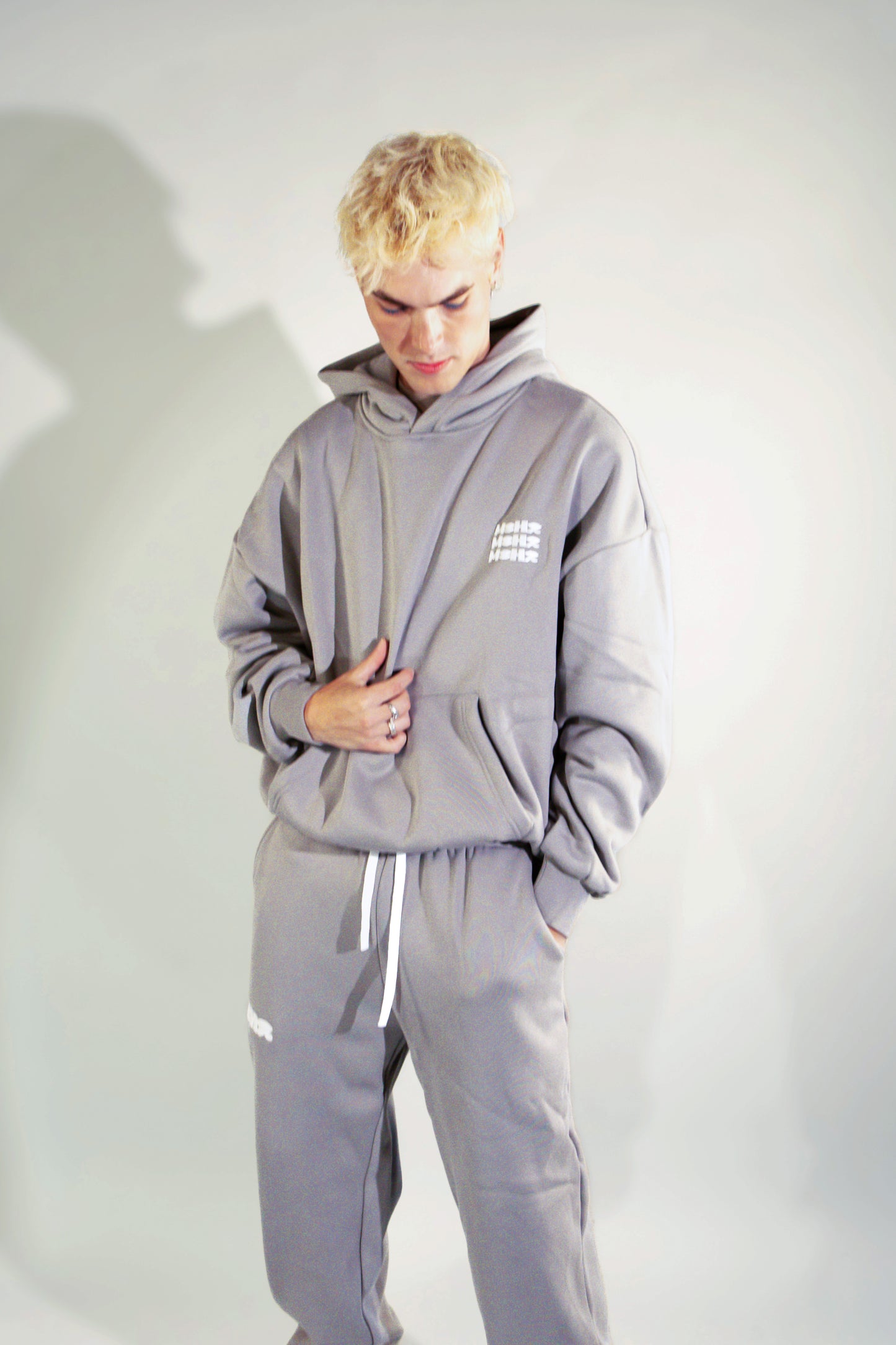 Triple Hoodie Grey / White Logo