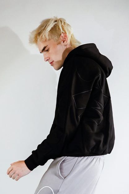 Signature Hoodie Black / Black Logo